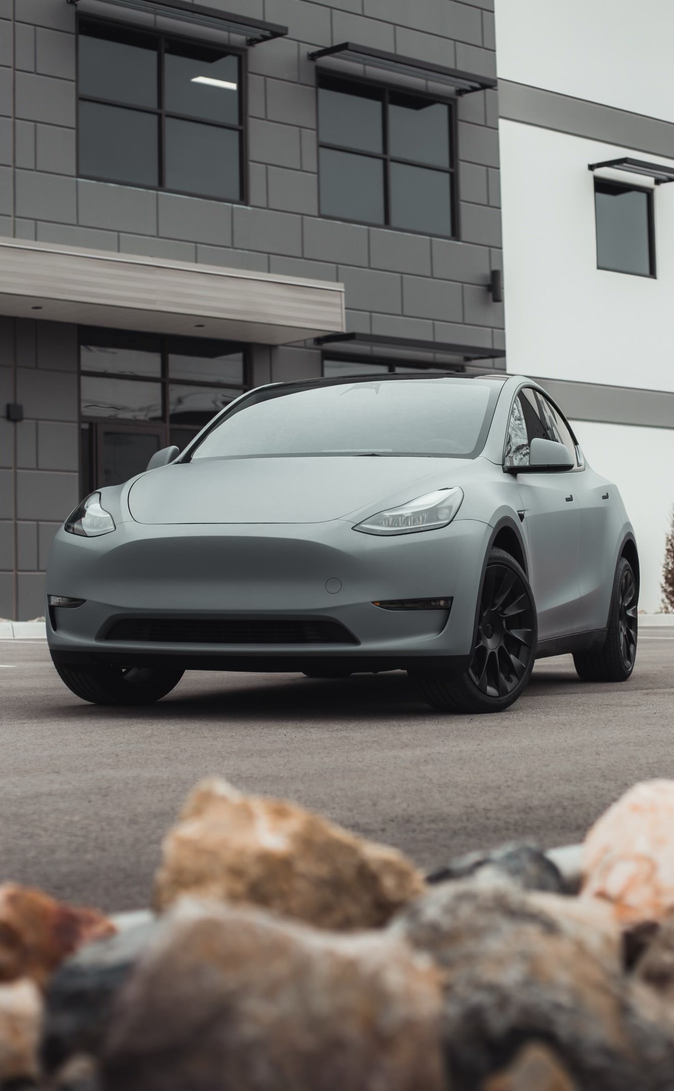 Tesla Model Y paint correction and matte finish