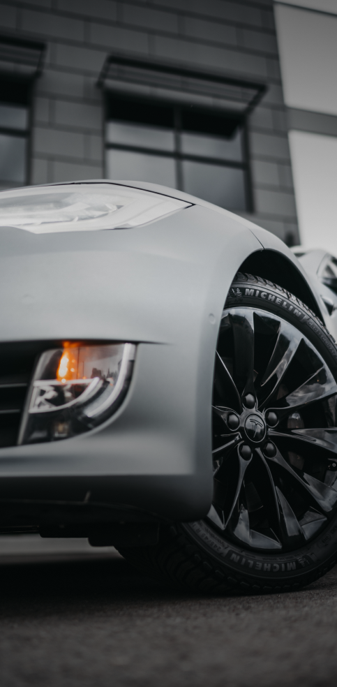 Tesla Model S matte vinyl wrap